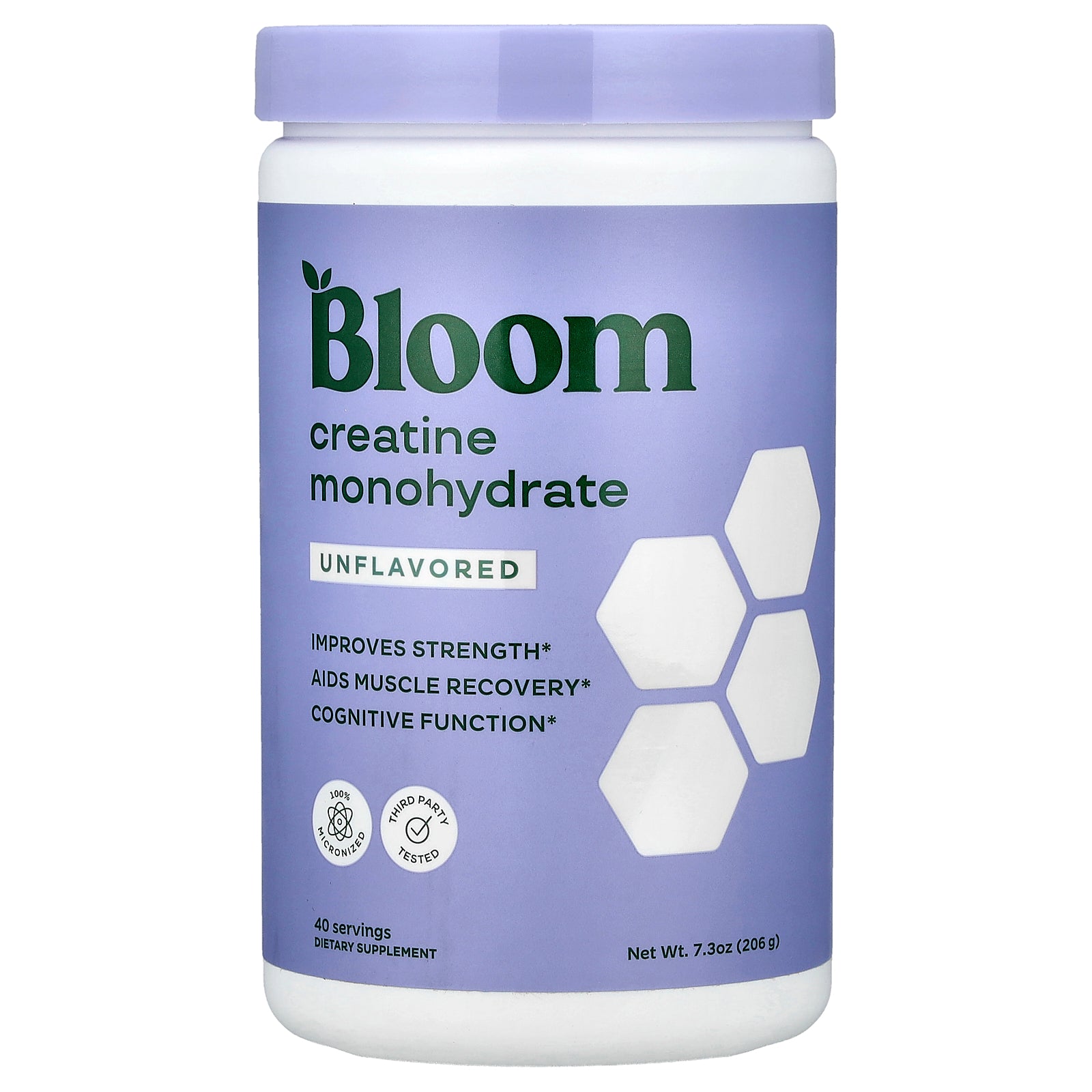 Bloom, Creatine Monohydrate, Unflavored, 7.3 oz (206 g)