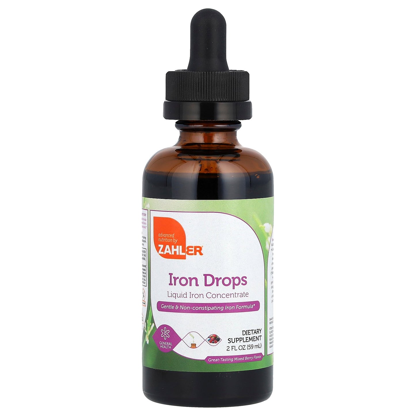 Zahler, Iron Drops, Great-Tasting Mixed Berry, 2 fl oz (59 ml)