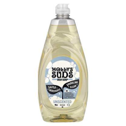 Molly's Suds, Dish Soap, Unscented, 24 fl oz