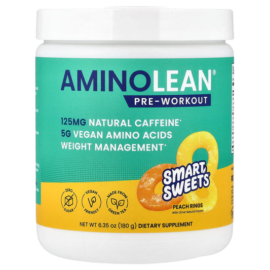 RSP Nutrition, Amino Lean® Pre-Workout, Peach Rings, 6.35 oz (180 g)
