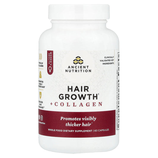 Ancient Nutrition, Hair Growth + Collagen, 60 Capsules