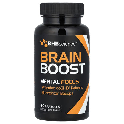 Real Ketones, Brain Boost, Mental Focus, 60 Capsules