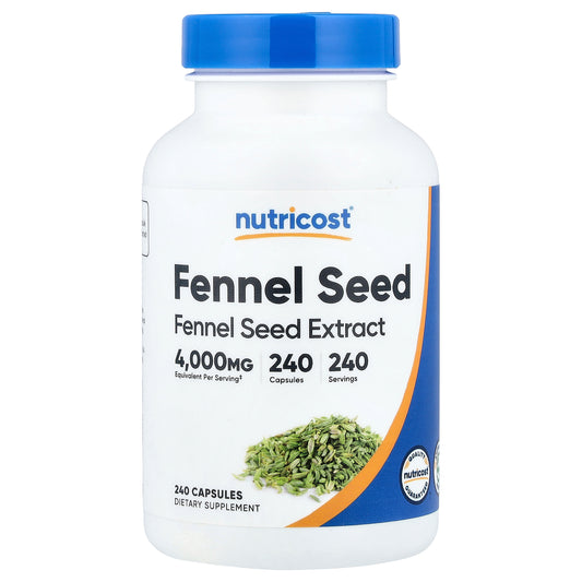 Nutricost, Fennel Seed, 240 Capsules (200 mg per Capsule)