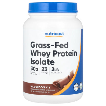 Nutricost, Grass-Fed Whey Protein Isolate, Milk Chocolate, 2 lb (907 g)