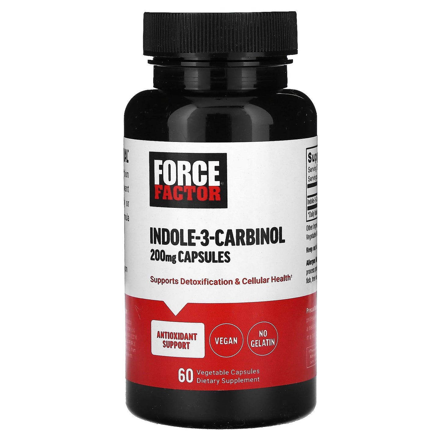 Force Factor, Indole-3-Carbinol, 200 mg, 60 Vegetable Capsules