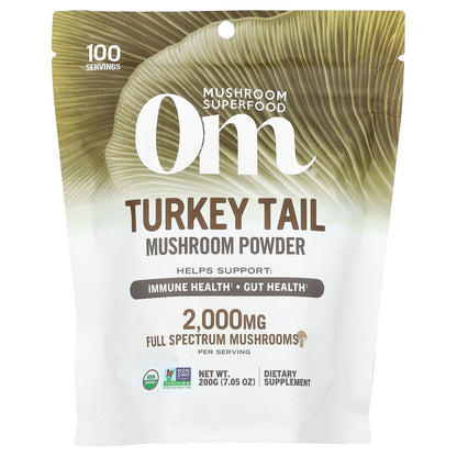 Om Mushrooms, Turkey Tail, Mushroom Powder, 7.05 oz (200 g)