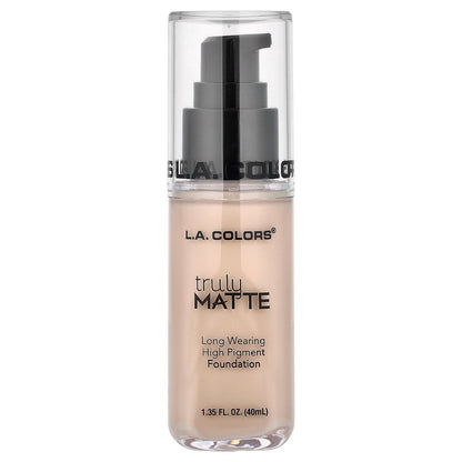 L.A. Colors, Truly Matte Foundation, CLM351 Porcelain, 1.35 fl oz (40 ml)