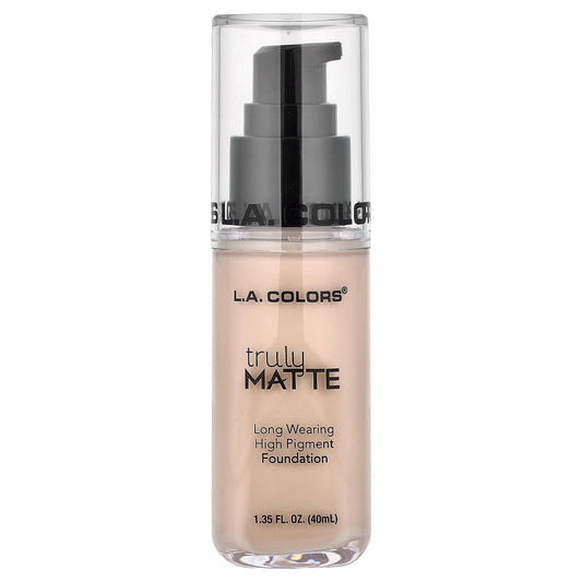 L.A. Colors, Truly Matte Foundation, CLM351 Porcelain, 1.35 fl oz (40 ml)