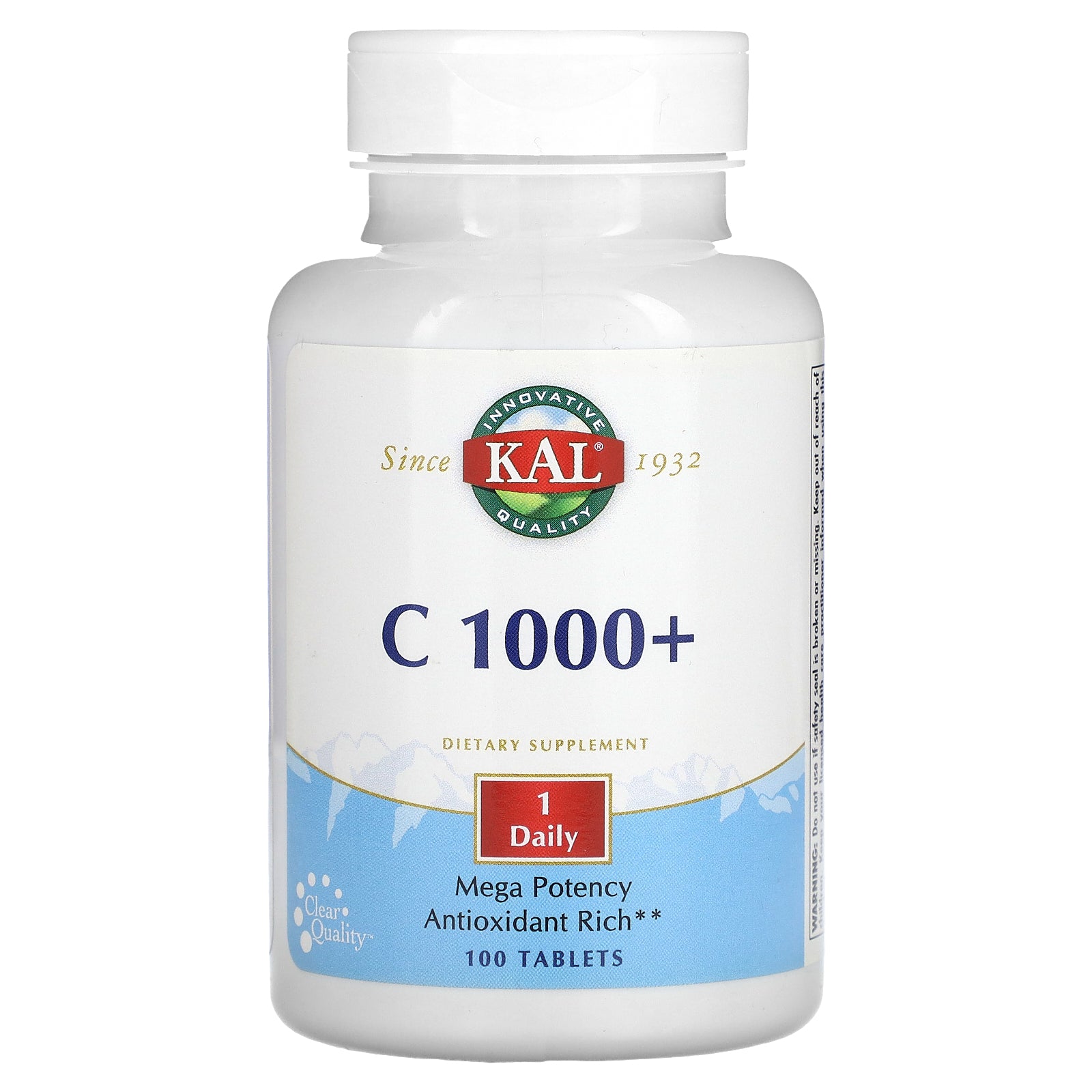 KAL, C 1000+, 100 Tablets