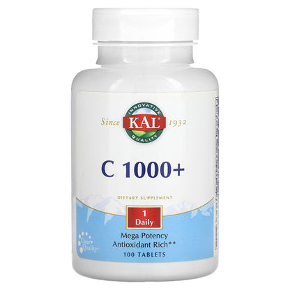 KAL, C 1000+, 100 Tablets