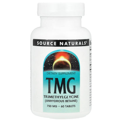 Source Naturals, TMG, 750 mg, 60 Tablets