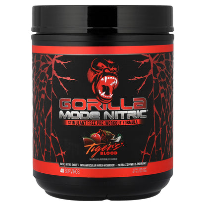 Gorilla Mind, Mode Nitric®, Stimulant Free Pre-Workout Formula, Tiger's Blood, 1.73 lb (784 g)