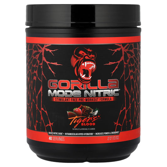 Gorilla Mind, Mode Nitric®, Stimulant Free Pre-Workout Formula, Tiger's Blood, 1.73 lb (784 g)