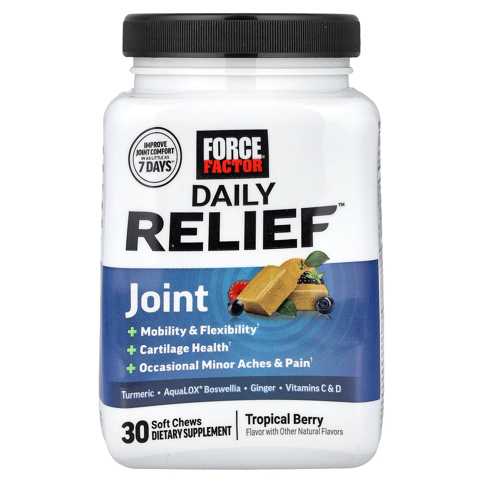 Force Factor, Daily Relief™, Joint, Tropical Berry, 30 Soft Chews