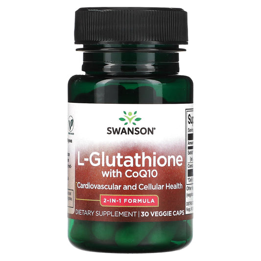 Swanson, L-Glutathione with CoQ10, 30 Veggie Caps