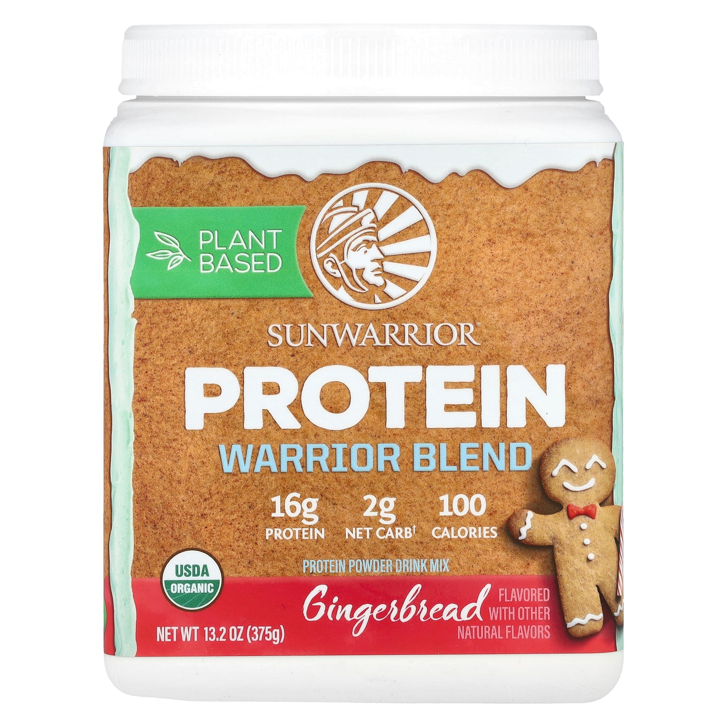 Sunwarrior, Protein Warrior Blend, Gingerbread , 13.2 oz (375 g)