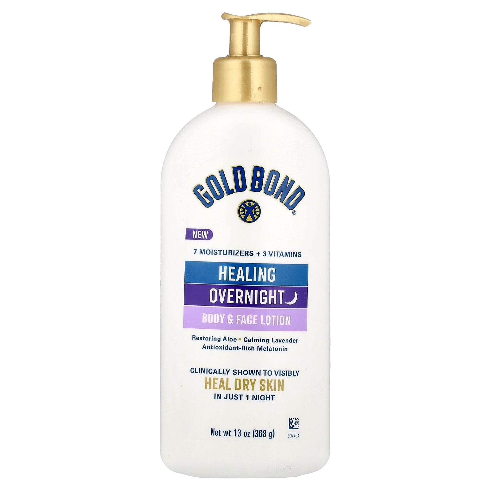 Gold Bond, Healing Overnight Body & Face Lotion, 13 oz (368 g)