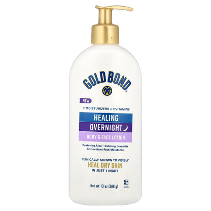Gold Bond, Healing Overnight Body & Face Lotion, 13 oz (368 g)