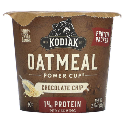 Kodiak Cakes, Oatmeal Power Cup, Chocolate Chip, 2.12 oz (60 g)