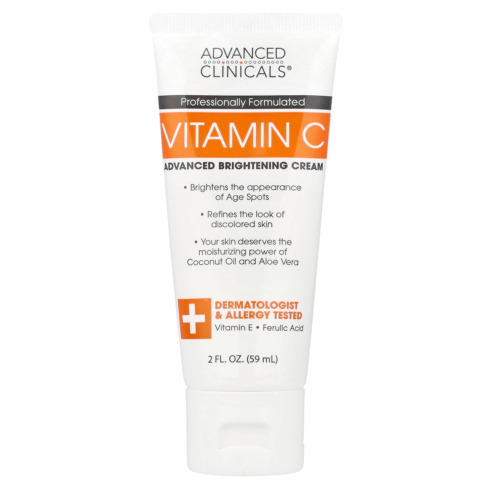 Advanced Clinicals, Vitamin C, Advanced Brightening Cream , 2 fl oz (59 ml)