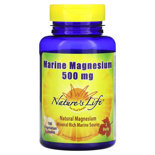 Nature's Life, Marine Magnesium, 100 Vegetarian Capsules (250 mg per Capsule)