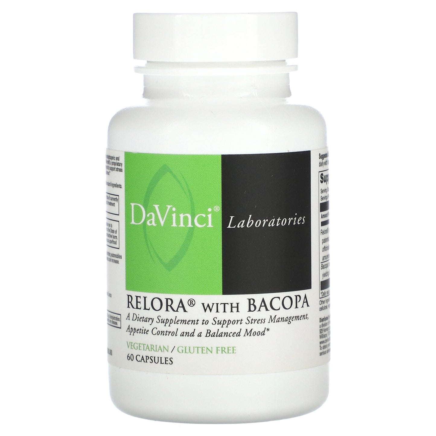 DaVinci Laboratories, Relora With Bacopa, 60 Capsules
