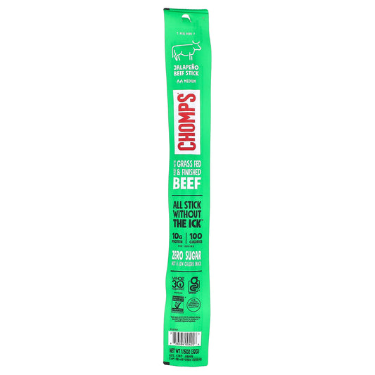Chomps, Jalapeno Beef Stick, Medium, 1.15 oz (32 g)