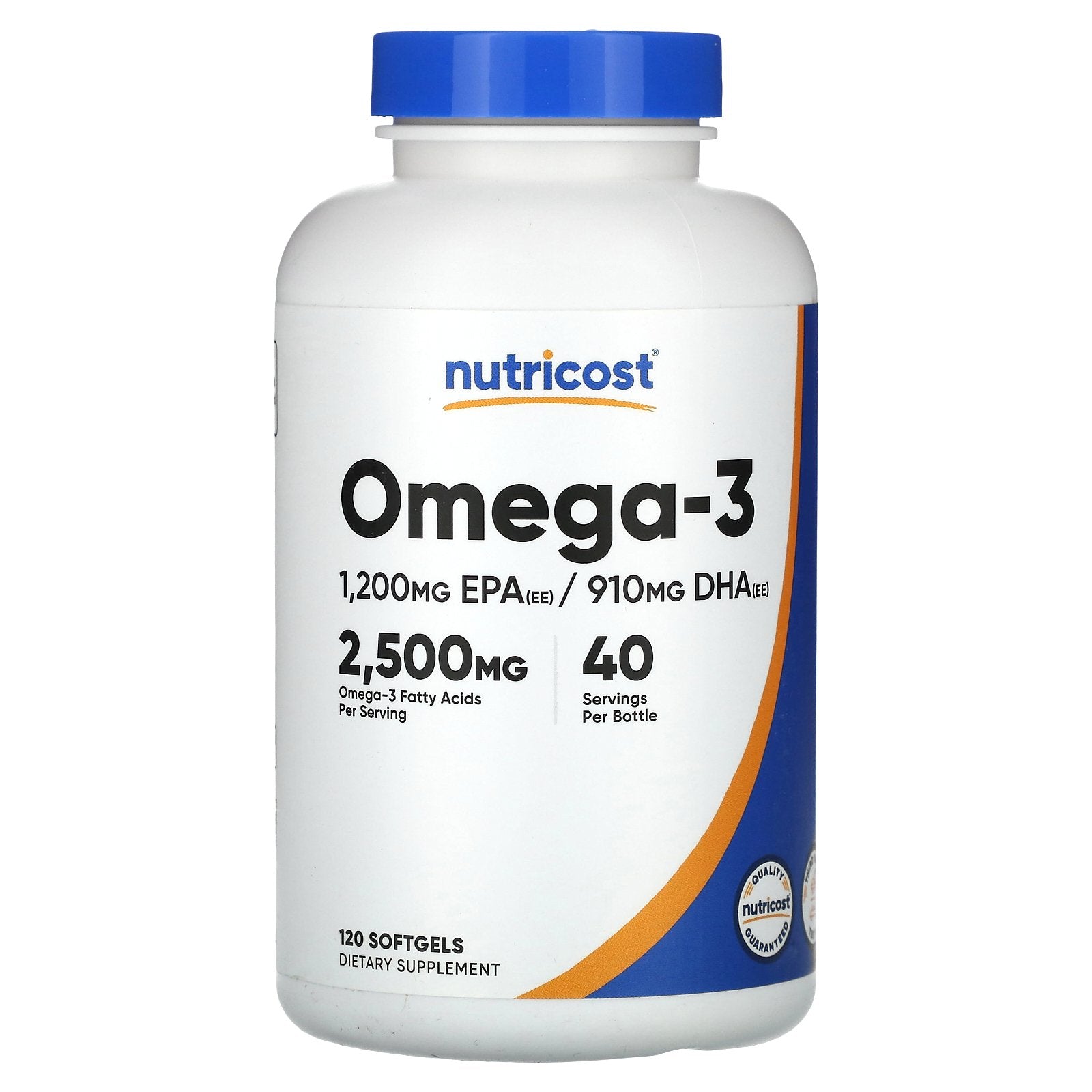 Nutricost, Omega-3, 2,500 mg, 120 Softgels (833 mg per Softgel)