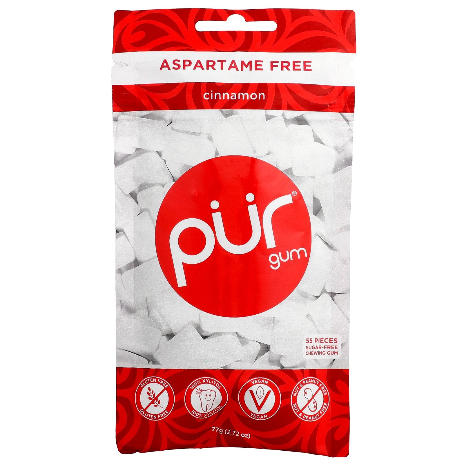 The PUR Company, Chewing Gum, Cinnamon, 55 Pieces, 2.72 oz (77 g)