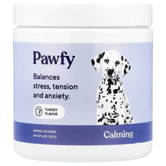 Pawfy, Calming, For Dogs, 6 Months+, Turkey, Approx. 45 Chews, 4 oz (113 g)