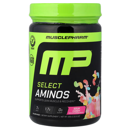 MusclePharm, Select Aminos, Sour Candy, 12.5 oz (355 g)