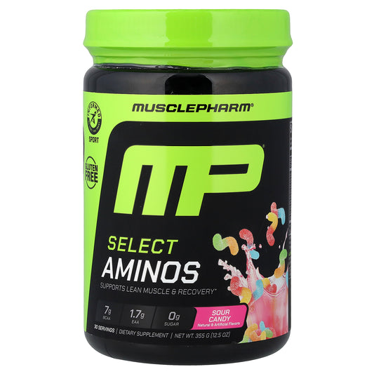 MusclePharm, Select Aminos, Sour Candy, 12.5 oz (355 g)