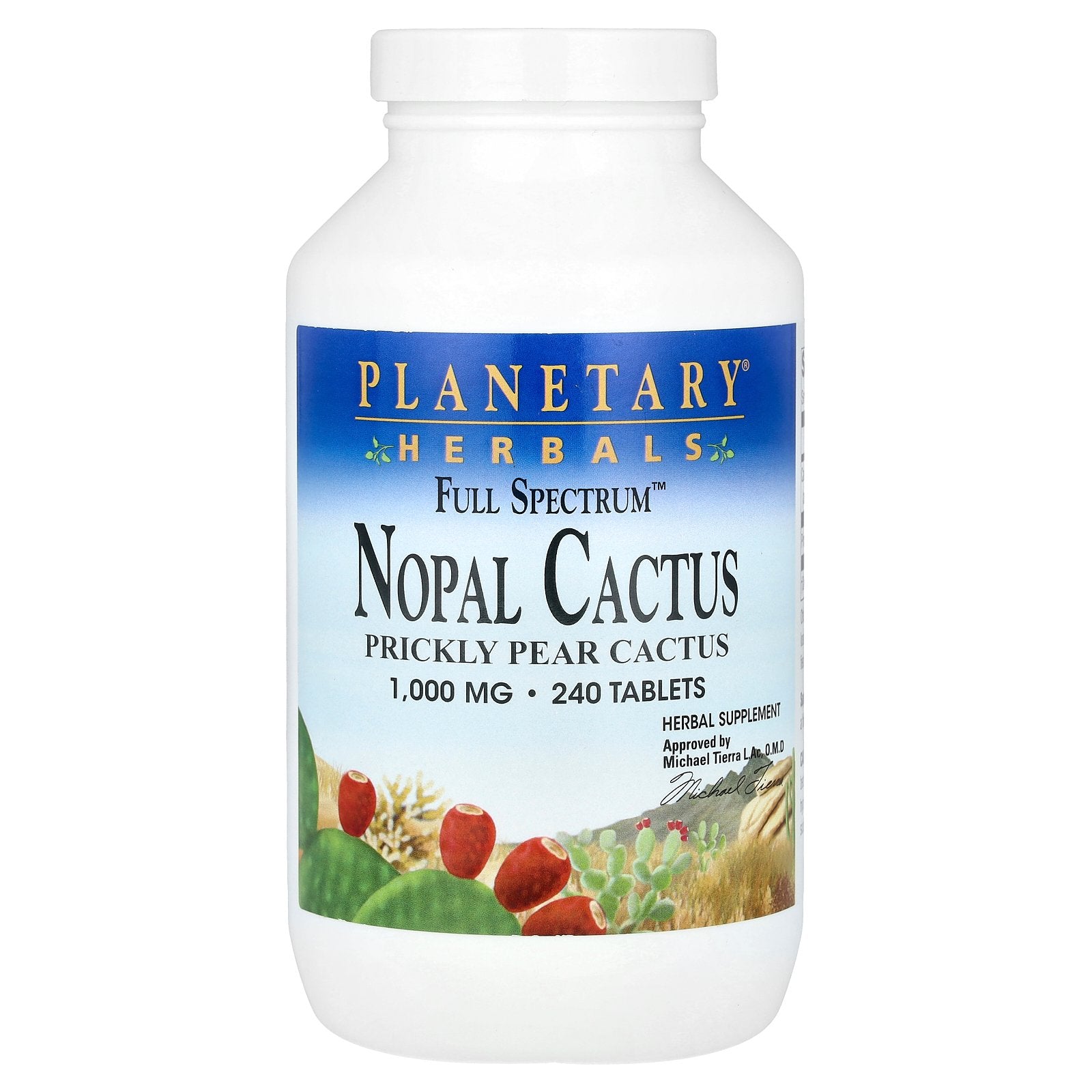 Planetary Herbals, Full Spectrum™ Nopal Cactus, 240 Tablets