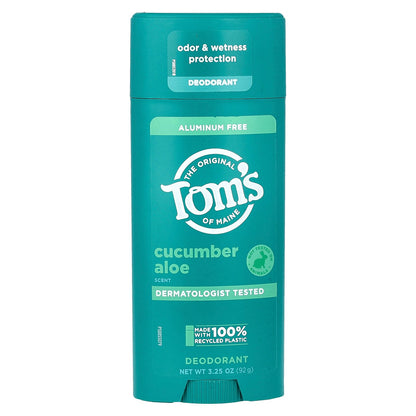 Tom's of Maine, Aluminum Free Deodorant, Cucumber Aloe, 3.25 oz (92 g)