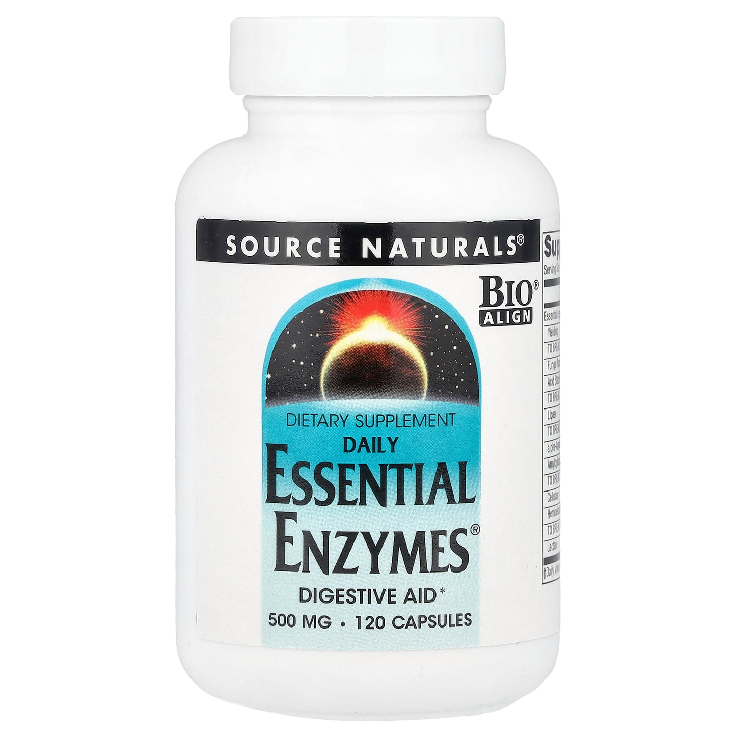 Source Naturals, Daily Essential Enzymes®, 500 mg, 120 Capsules