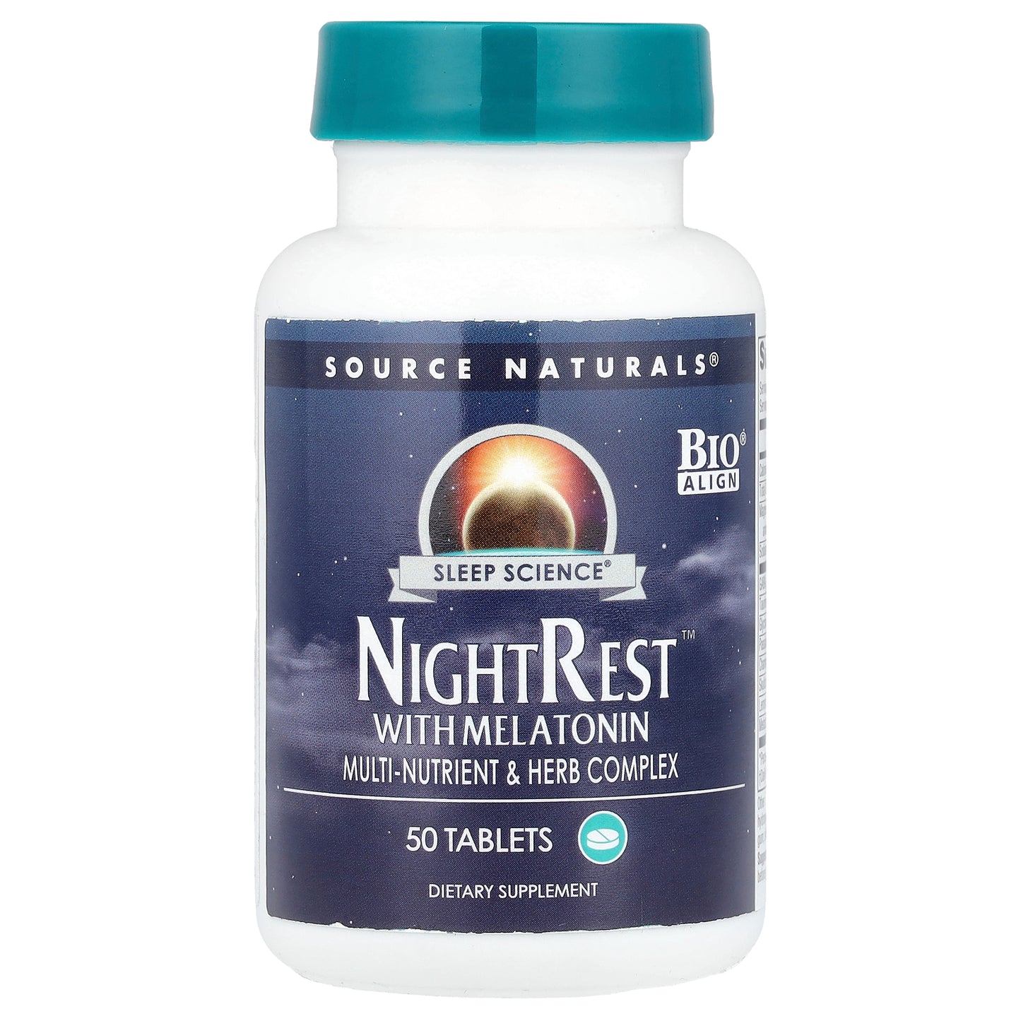 Source Naturals, Sleep Science®, NightRest™ With Melatonin, 50 Tablets