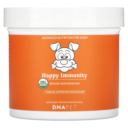 Codeage, DNA Pet, Happy Immunity, USDA Organic Mushroom Mix, For Dogs, 3.5 oz (101 g)