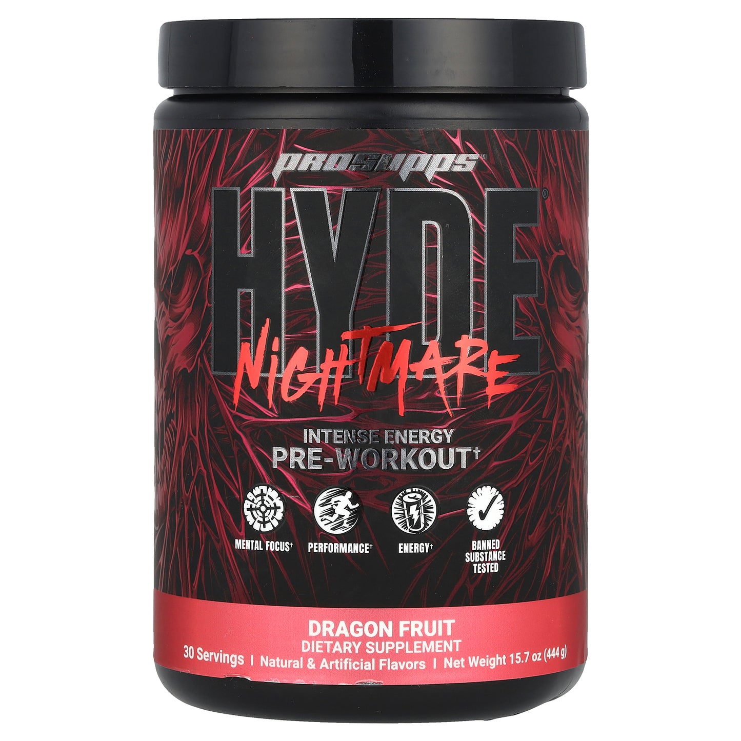 ProSupps, HYDE® Nightmare, Intense Energy Pre-Workout, Dragon Fruit, 15.7 oz (444 g)