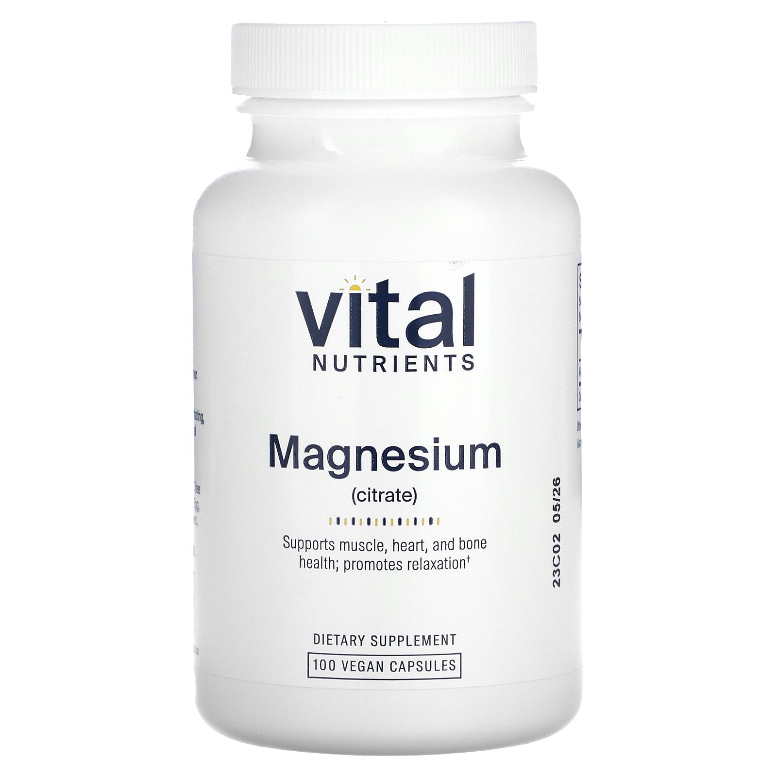 Vital Nutrients, Magnesium Citrate, 100 Vegan Capsules (150 mg per Capsule)