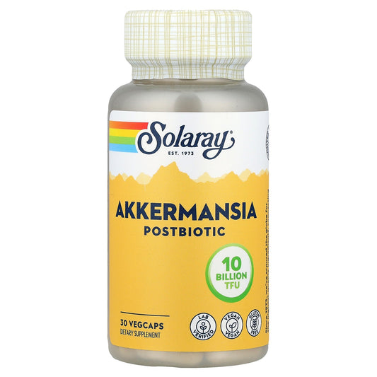 Solaray, Akkermansia Postbiotic, 10 Billion TFU, 30 VegCaps