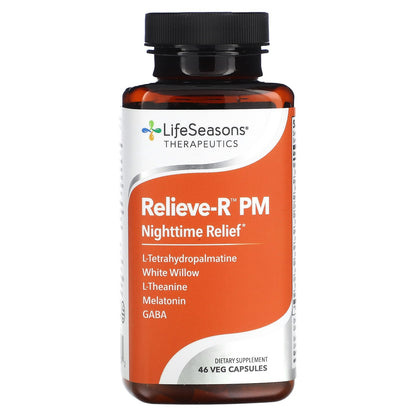 LifeSeasons, Therapeutics, Relieve-R PM, 46 Veg Capsules