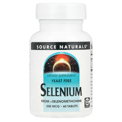 Source Naturals, Selenium, Yeast Free, 200 mcg, 60 Tablets