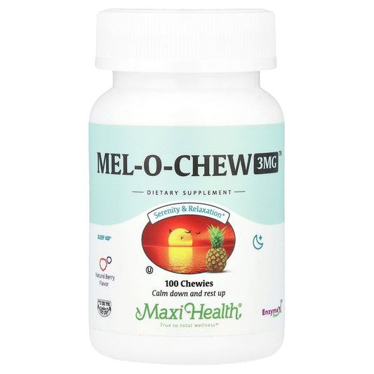 Maxi Health, Mel-O-Chew™, Natural Berry , 3 mg , 100 Chewies