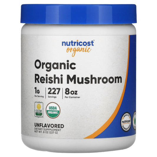 Nutricost, Organic Reishi Mushroom, Unflavored, 8 oz (227 g)