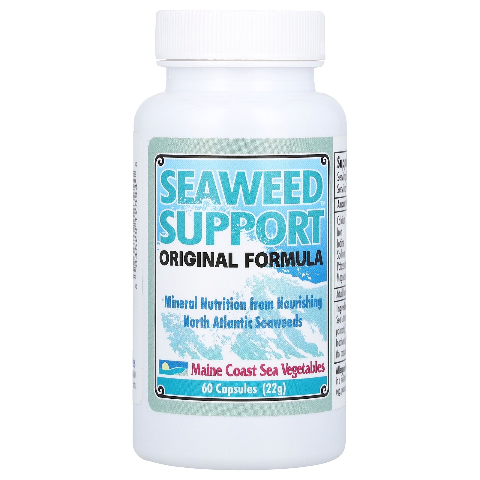 Maine Coast Sea Vegetables, Seaweed Support, Original Formula, 60 Capsules