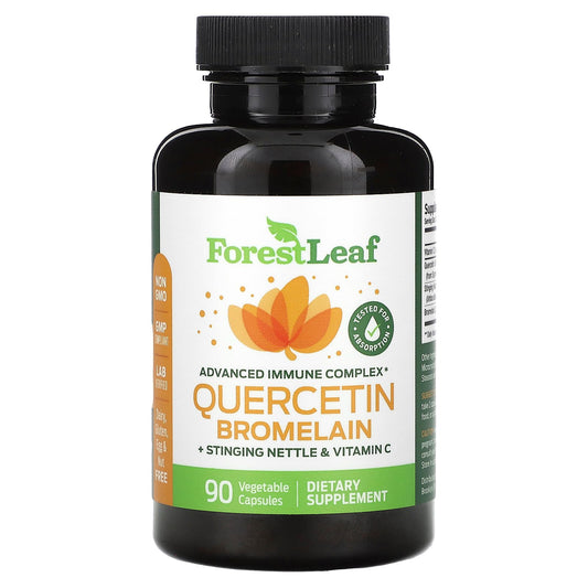 Forest Leaf, Quercetin Bromelain + Stinging Nettle & Vitamin C, 90 Vegetable Capsules