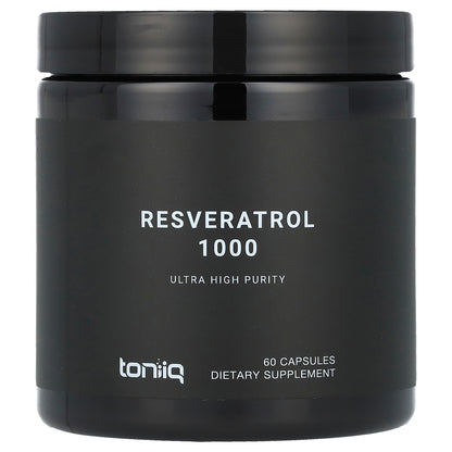 Toniiq, Resveratrol 1000, 60 Capsules (500 mg per Capsule)