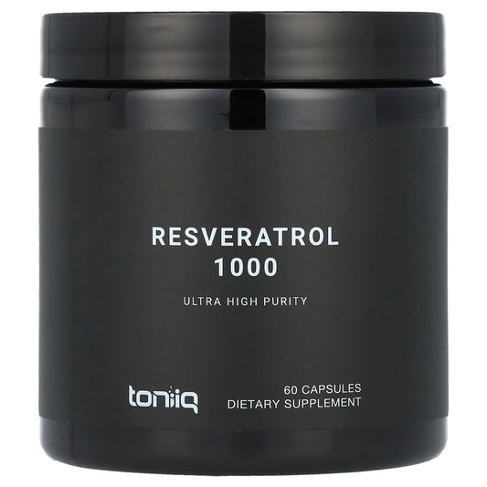 Toniiq, Resveratrol 1000, 60 Capsules (500 mg per Capsule)