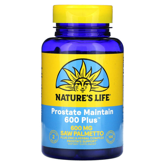 Nature's Life, Prostate Maintain 600 Plus, 100 Capsules