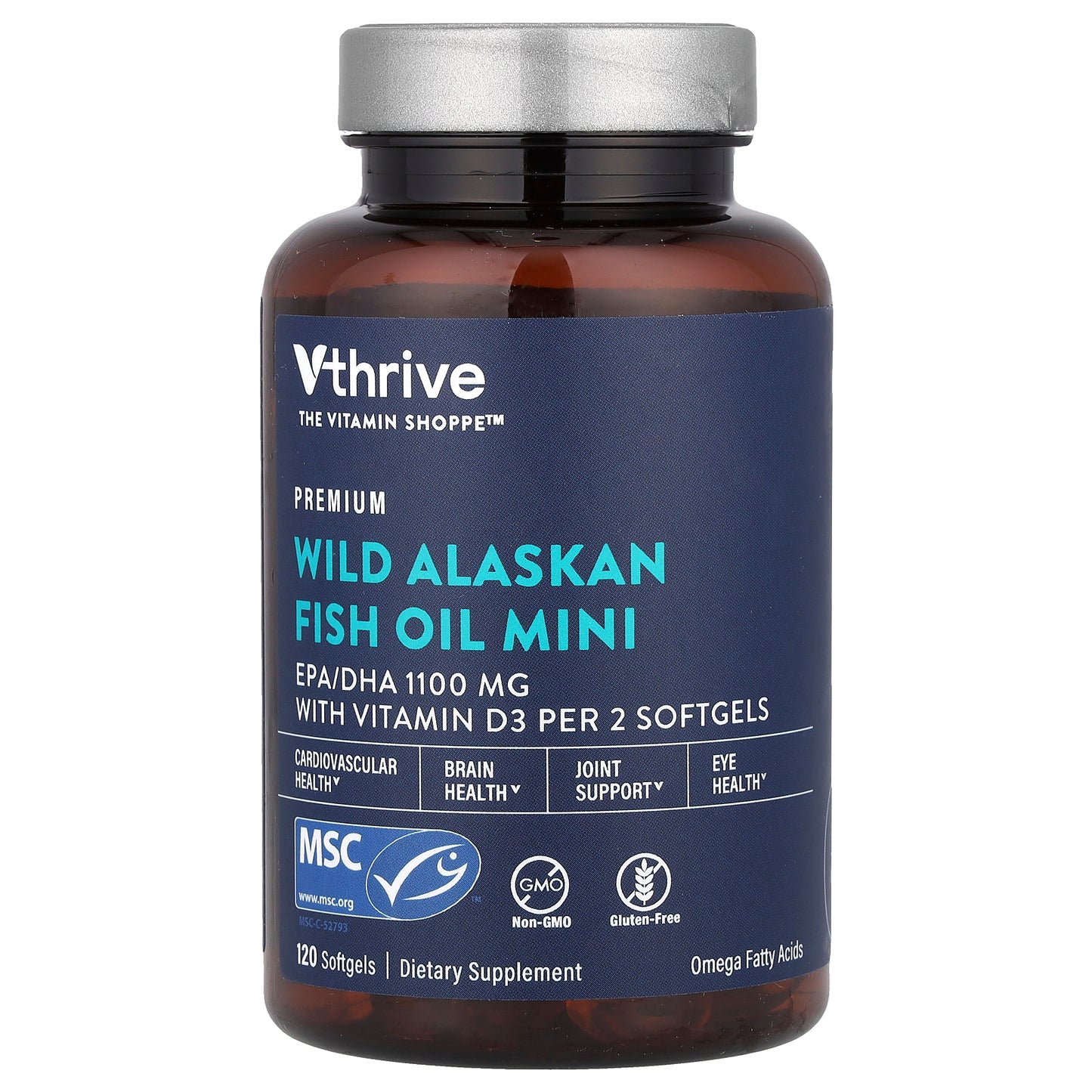 Vthrive, Wild Alaskan Fish Oil Mini , 120 Softgels